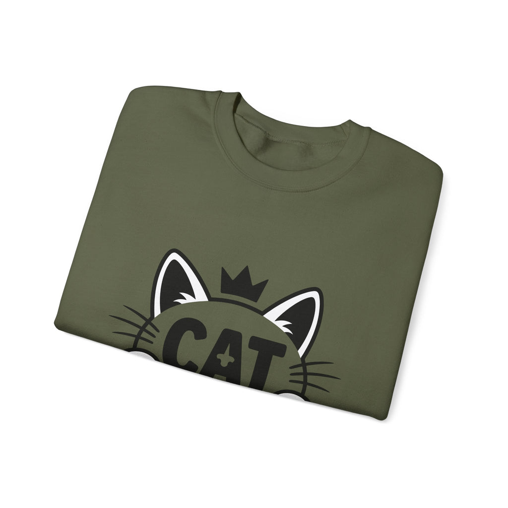 Cat Head Sweatshirt Cat Satire Gift Women Bright Graphic Sweatshirt Kitty Sweatshirt Cat Fan Feline Sweatshirt Parody Graphic Pared-Down Headpiece Sweatshirt