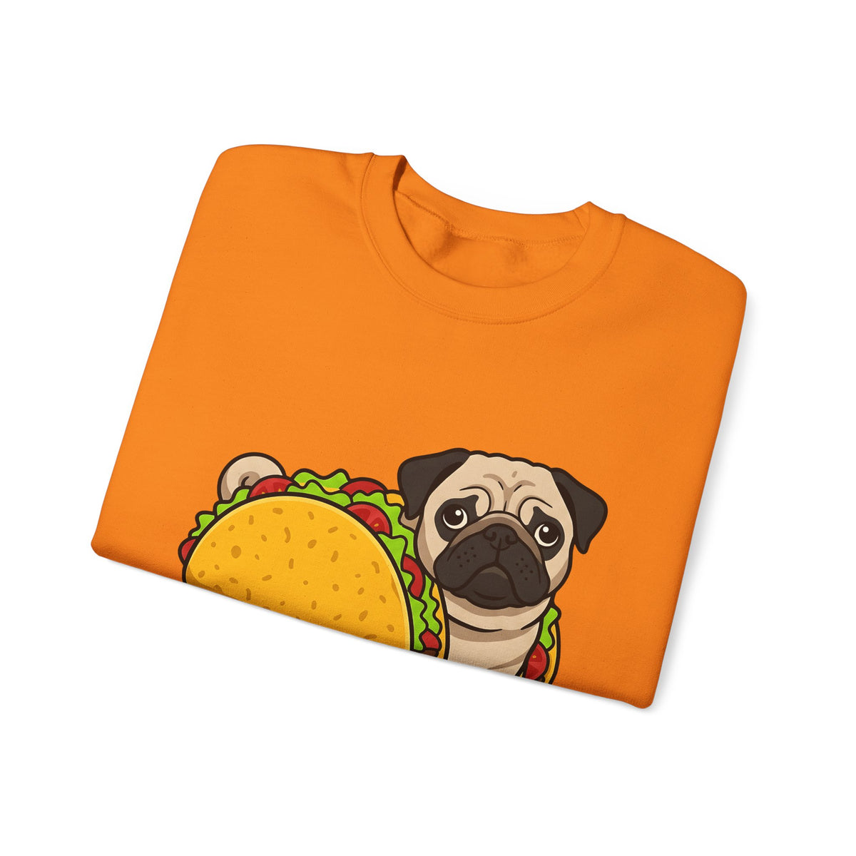 Pug Taco Dog Meal Gift Comic Taco Dog Fan Cartoon Food Doodle Lettuce Sweatshirt