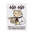Frog Tea Blanket Funny Animal Gift Women Cartoon Blanket Tea Blanket Humor Fan Comic Blanket Creature Graphic Vintage Suit Blanket