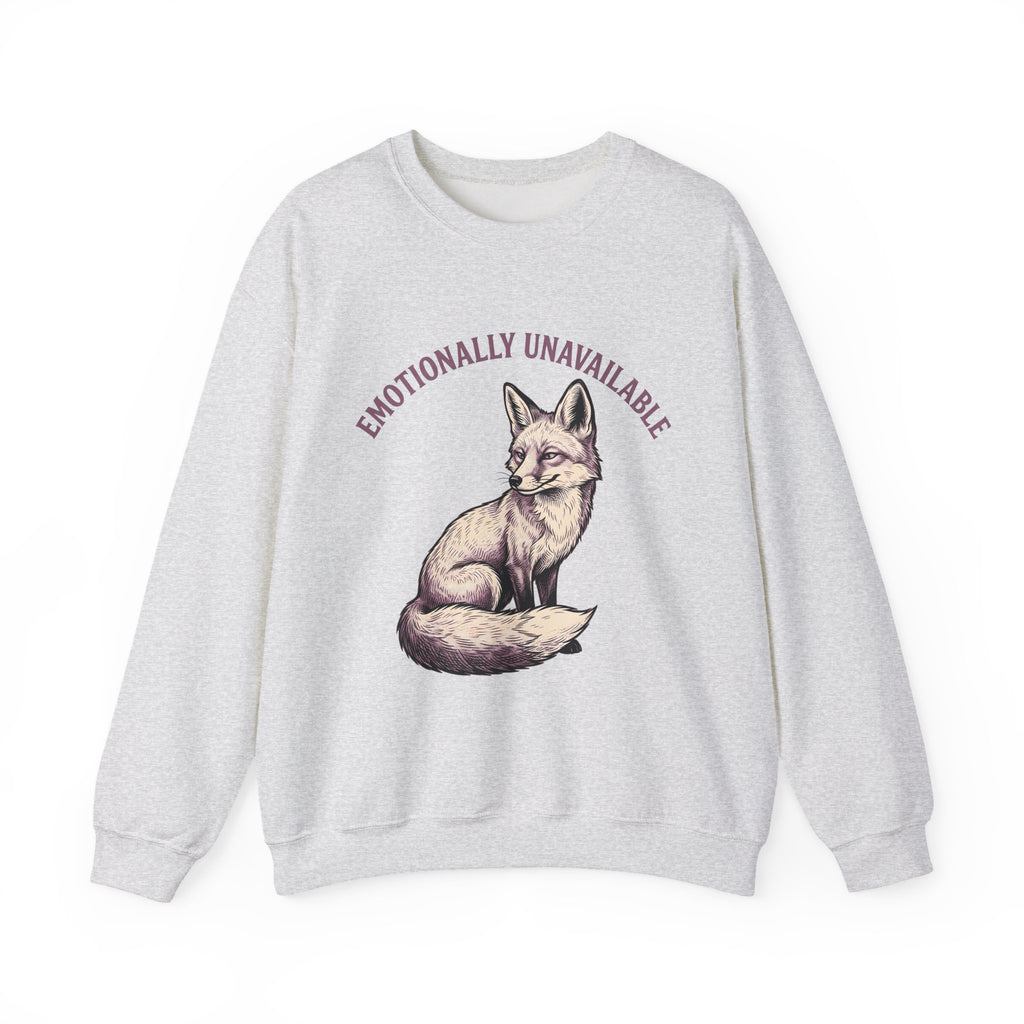 Fox Funny Animal Gift Hand Drawn Fox Humor Fan Illustrated Wildlife Vintage Arched Text Sweatshirt