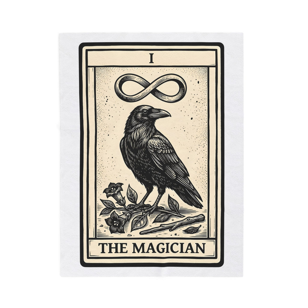 Raven Tarot Deck Blanket Boho Chic Occult Gift Women Old School Blanket Tarot Card Blanket Bohemian Fan Vintage Blanket Mystical Graphic Enchanted