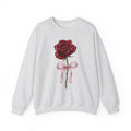 Rose Flower Sweatshirt Floral Romantic Gift Women Watercolor Sweatshirt Flower Sweatshirt Floral Fan Painted Sweatshirt Lovely Graphic Hand Drawn Bow Sweatshirt