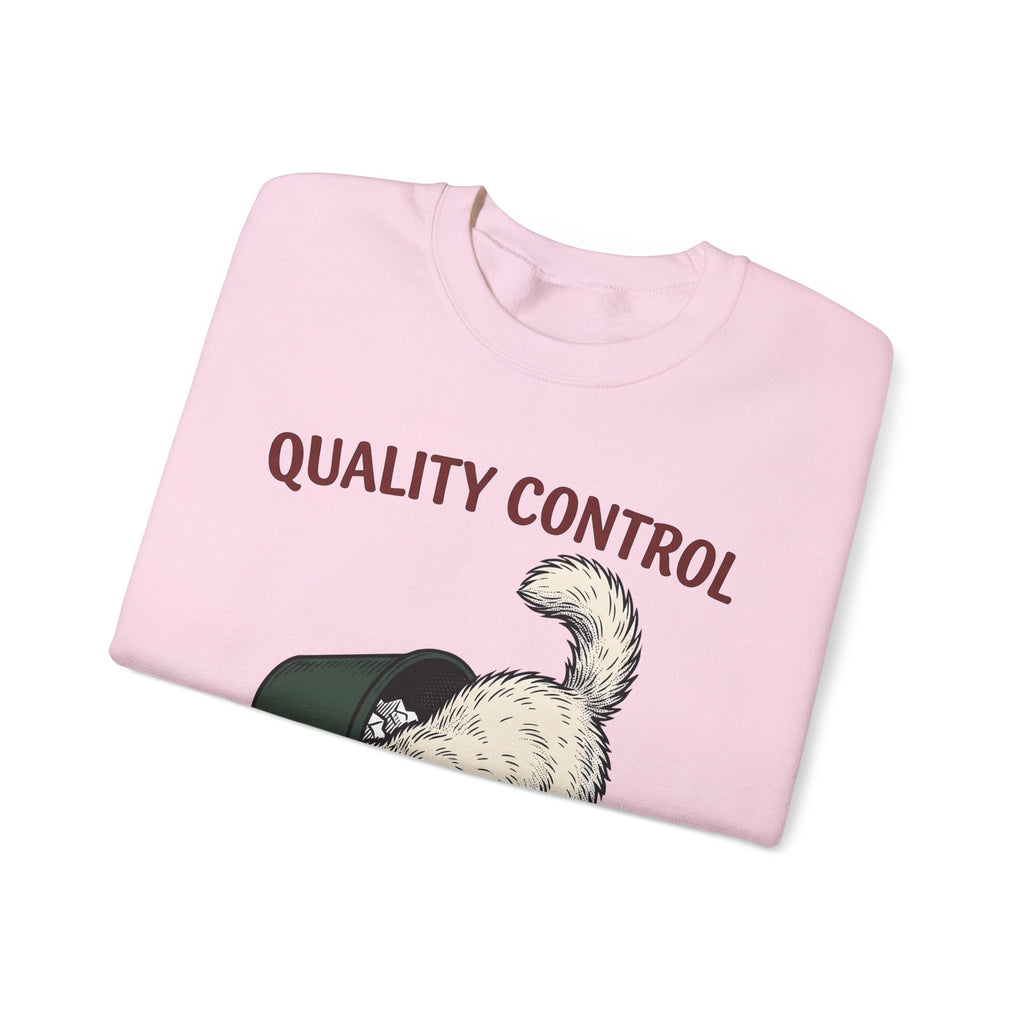 Plush Cat Waste Basket Sweatshirt Cat Satire Gift Women Shabby Chic Sweatshirt Trash Can Sweatshirt Cat Fan Distressed Sweatshirt Sarcastic Graphic Outline
