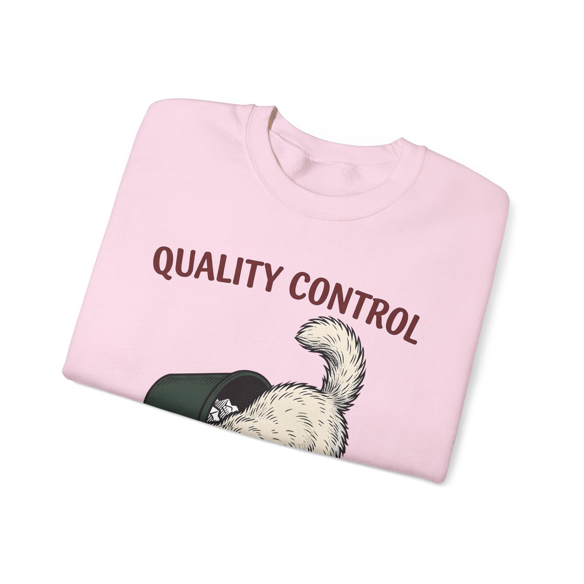 Plush Cat Waste Basket Sweatshirt Cat Satire Gift Women Shabby Chic Sweatshirt Trash Can Sweatshirt Cat Fan Distressed Sweatshirt Sarcastic Graphic Outline