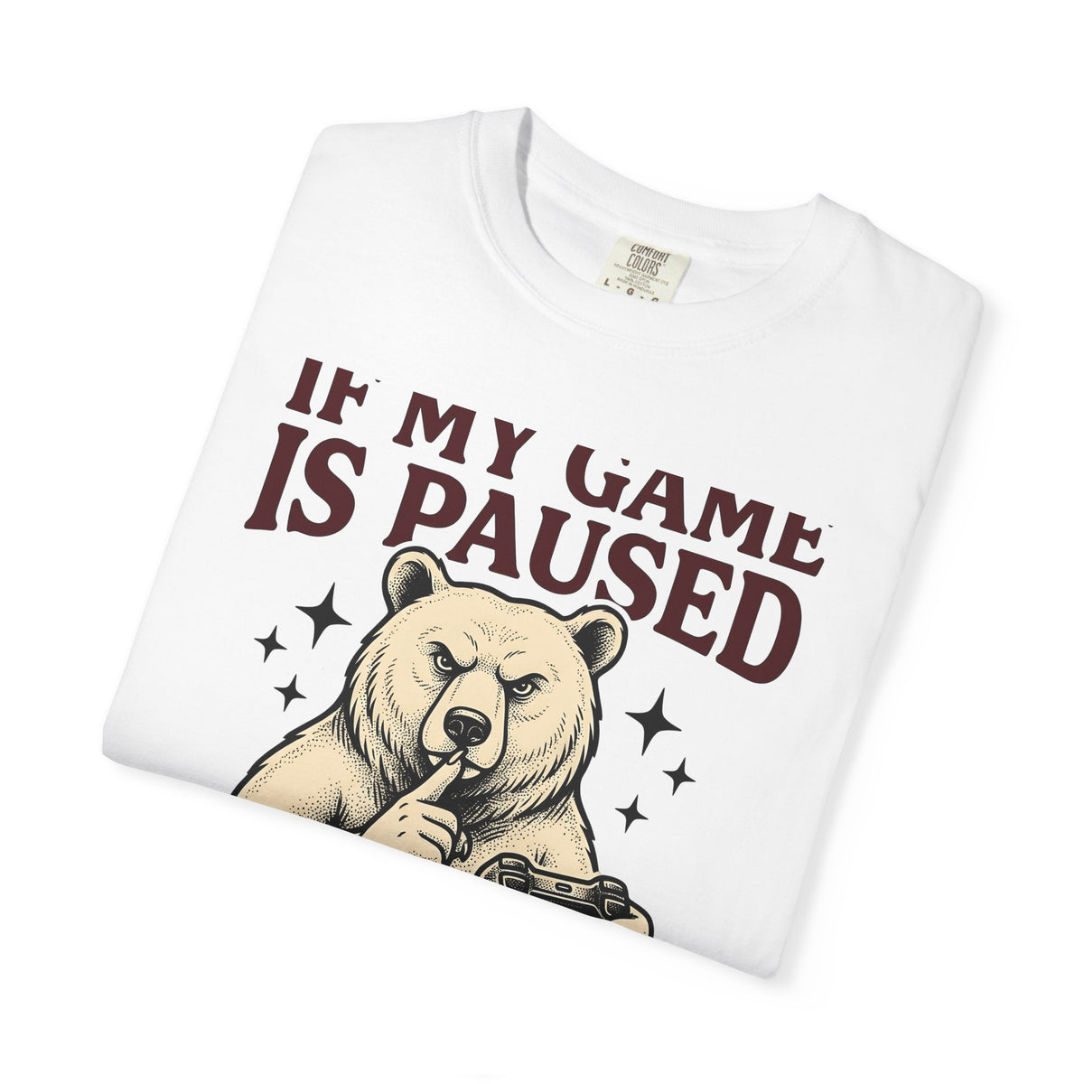 Gamer Bear Gaming Creature Gift Cartoon Teddy Gamer Fan Comic Creature Old School Controller T-Shirt