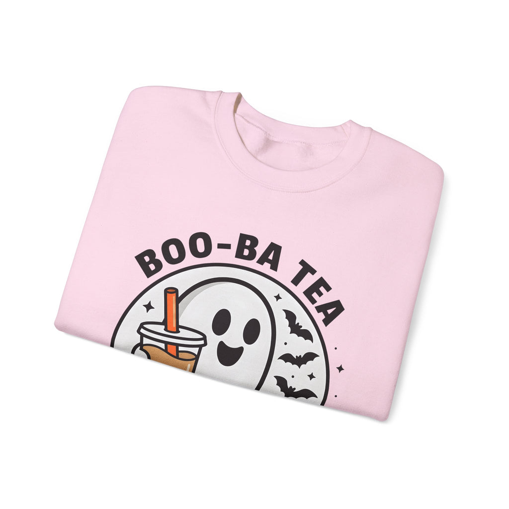 Ghost Bubble Tea Sweatshirt Halloween Cuisine Gift Women Charming Sweatshirt Boba Sweatshirt Halloween Fan Cute Sweatshirt Food Graphic Animated Bats