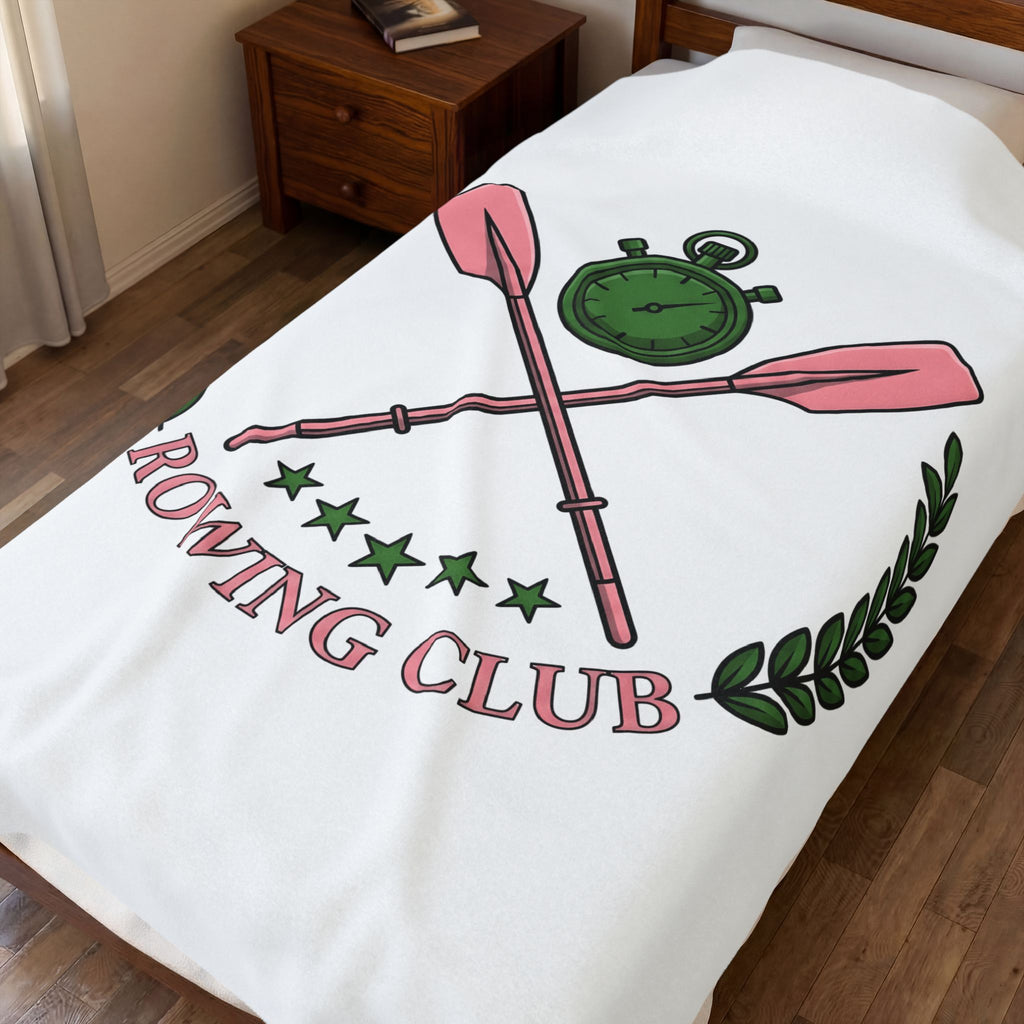 Rowing Oars Rowing Team Gift Classic Oars Rower Enthusiast Retro Crew Vintage Stopwatch Blanket