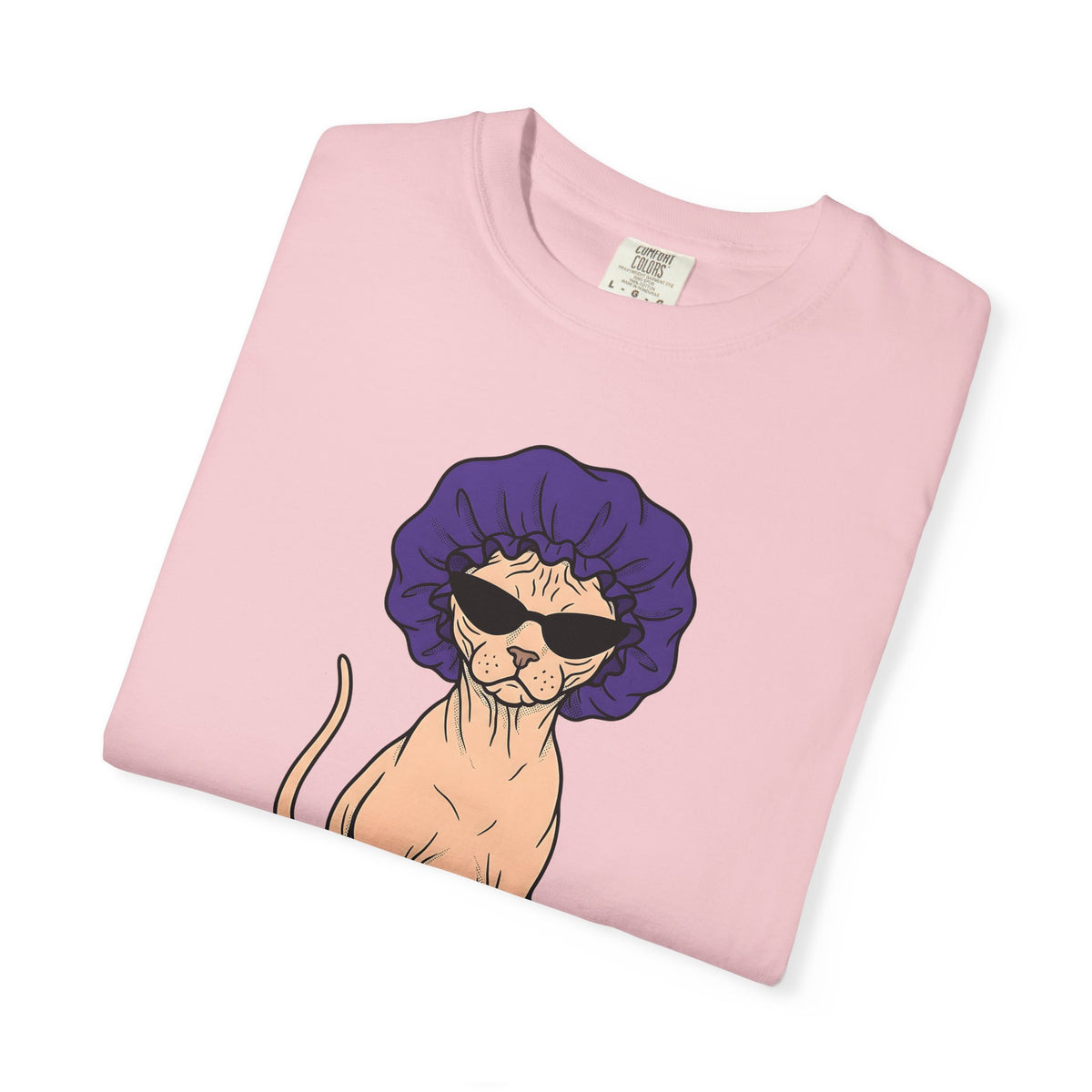 Hairless Cat T-Shirt Cat Creature Gift Women Illustration T-Shirt Sphynx T-Shirt Cat Fan Drawing T-Shirt Monster Graphic Classic Bunny Feet T-Shirt