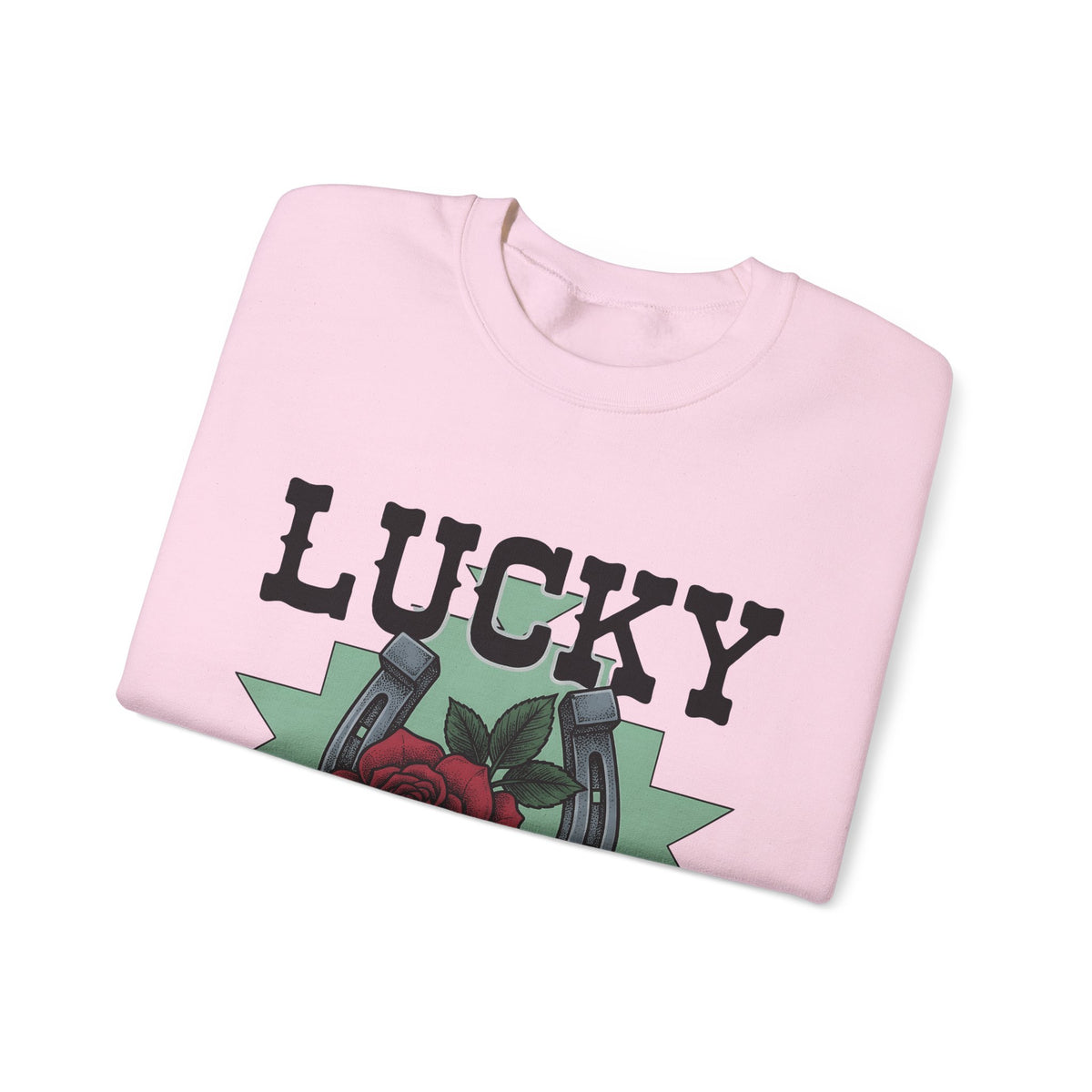 Horseshoe Rose Sweatshirt Cowgirl Ranch Gift Women Line Art Sweatshirt Rosebud Sweatshirt Cowgirl Fan Minimalist Sweatshirt Farmhouse Graphic Classic Shape