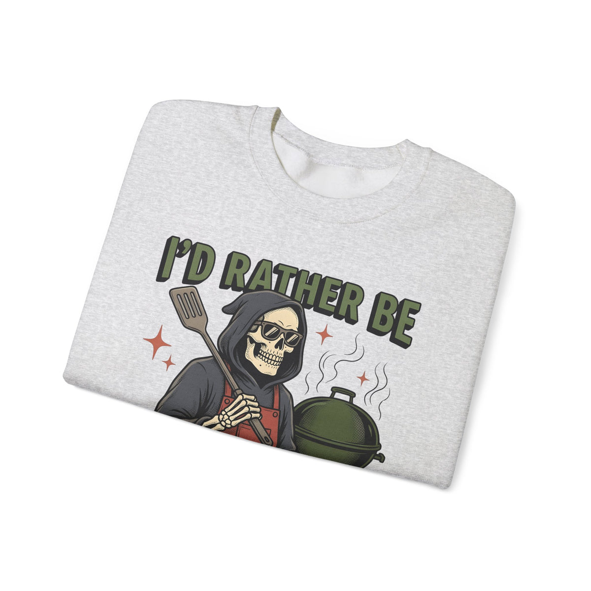 Skull Cook Sweatshirt Grilling Joke Gift Women Comic Sweatshirt Skeleton Sweatshirt Barbecue Fan Cartoon Sweatshirt Pun Graphic Retro Barbeque Sweatshirt