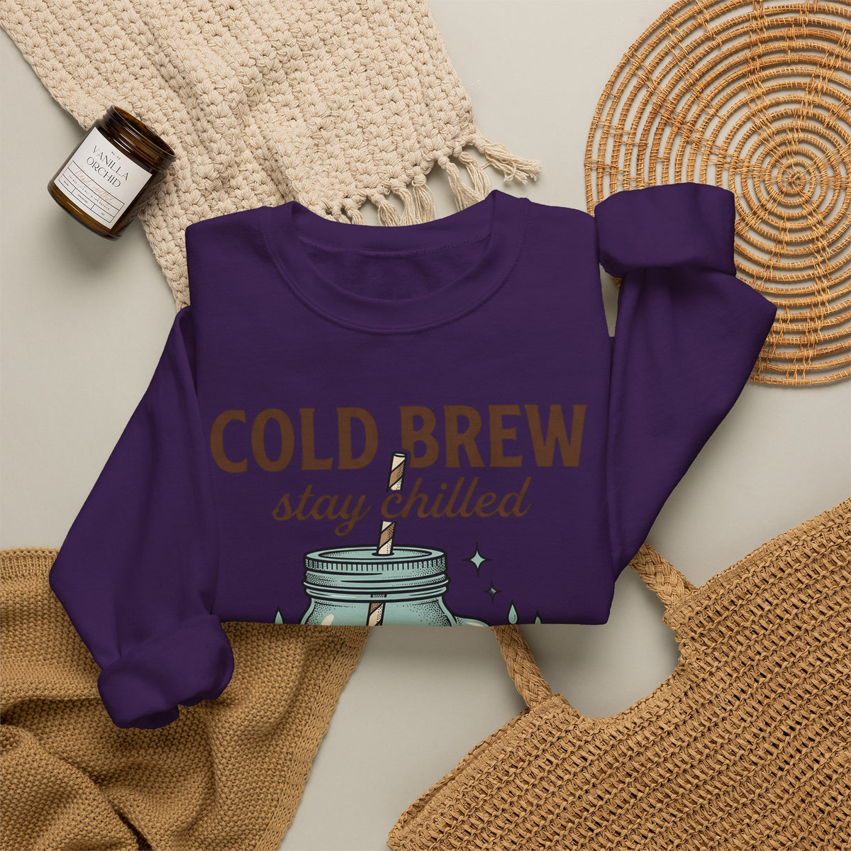 Iced Coffee Cookie Sweatshirt Coffee Foodie Gift Women Hand Drawn Sweatshirt Coffee Cookie Sweatshirt Coffee Fan Illustrated Sweatshirt Food Graphic Vintage