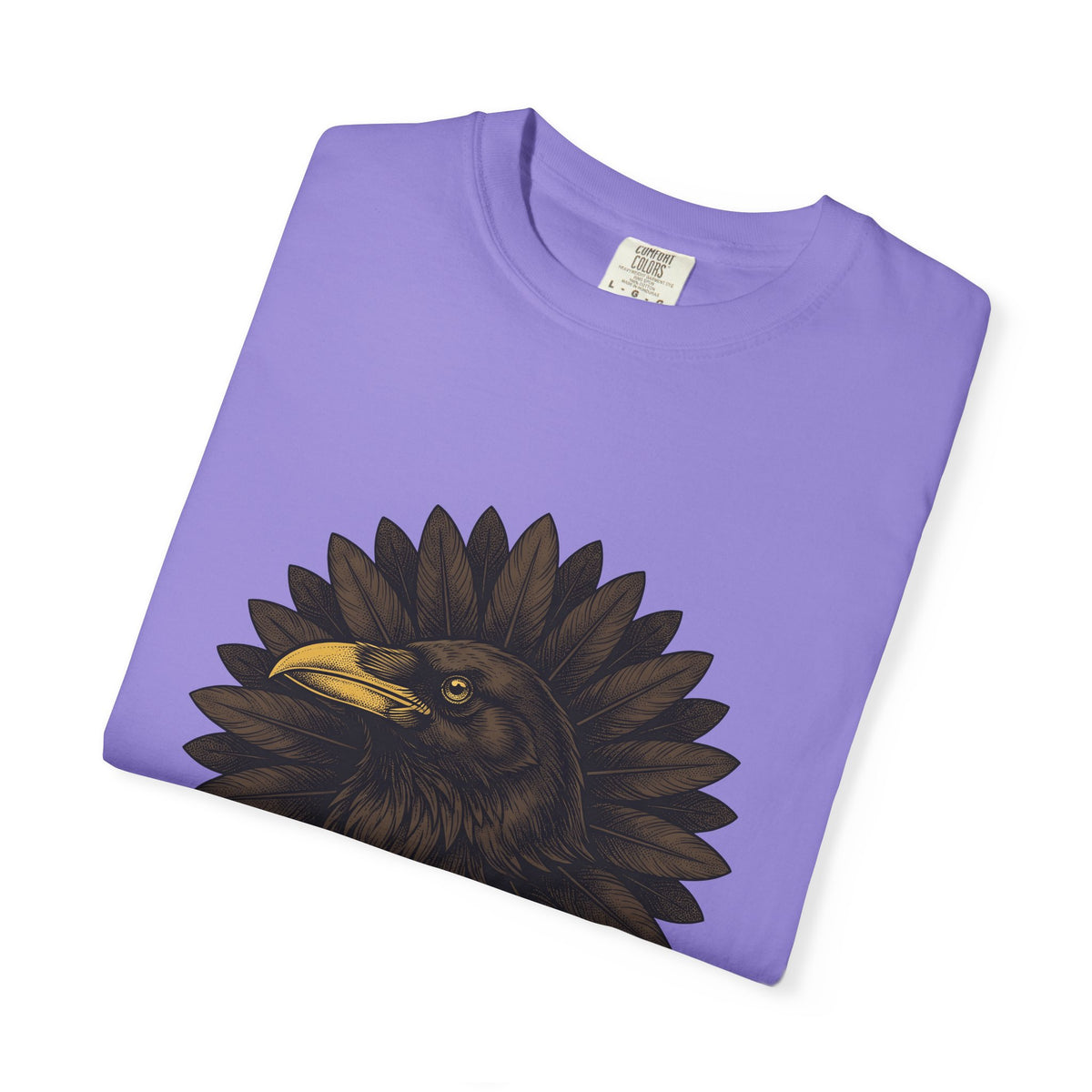 Corvid Flower T-Shirt Boho Chic Paranormal Gift Women Tribal T-Shirt Crow T-Shirt Bohemian Fan Ethnic T-Shirt Occult Graphic Antique Wing T-Shirt
