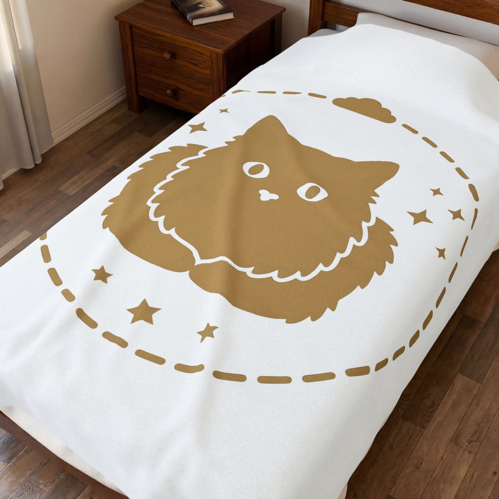 Soft Cat Cat Pet Gift Simple Kitten Cat Fan Minimalist Animal Contemporary Sparkles Blanket