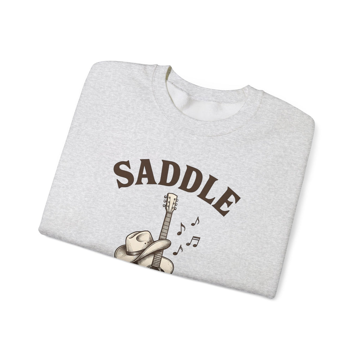 Cowboy Hat Guitar Sweatshirt Cowgirl Ranch Gift Women Retro Sweatshirt Guitar Sweatshirt Cowgirl Fan Vintage Sweatshirt Farm Graphic Doodle Music Symbols