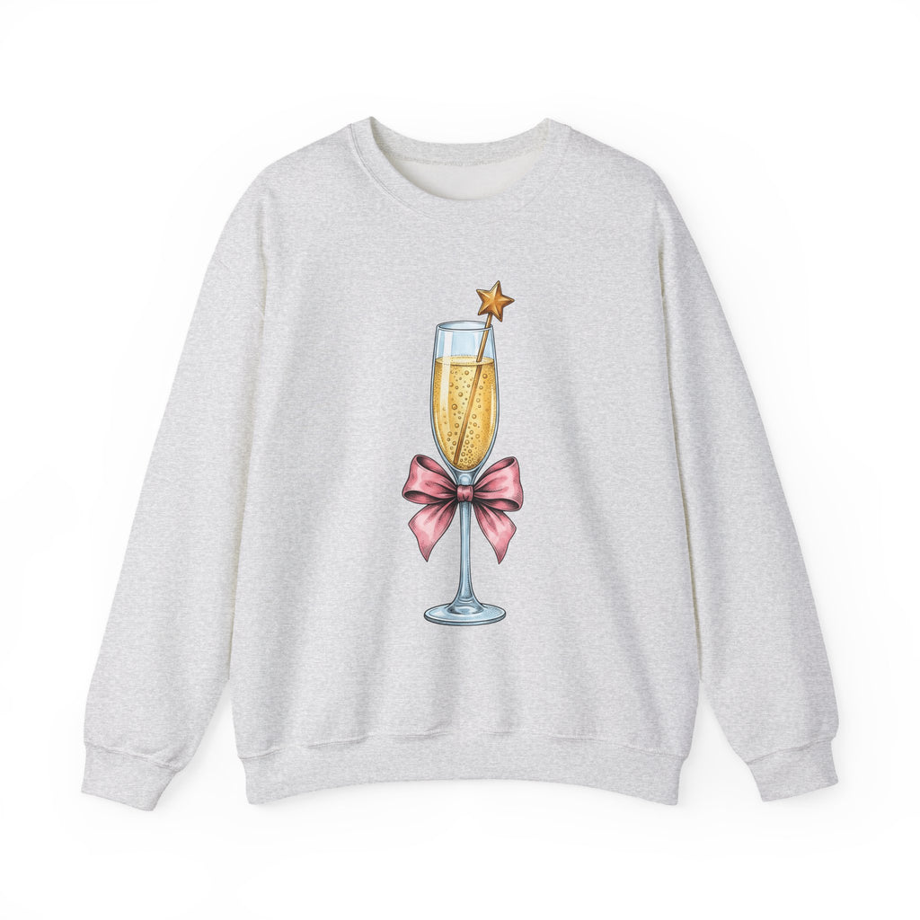 Flute Glass Holiday Occasion Gift Minimalist Glassware Christmas Fan Simple Celebration Sweatshirt
