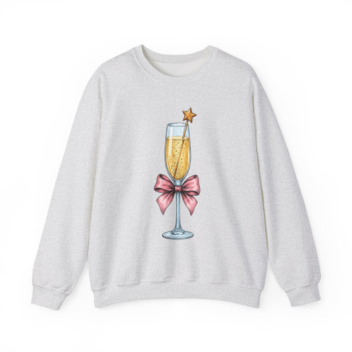 Flute Glass Holiday Occasion Gift Minimalist Glassware Christmas Fan Simple Celebration Sweatshirt