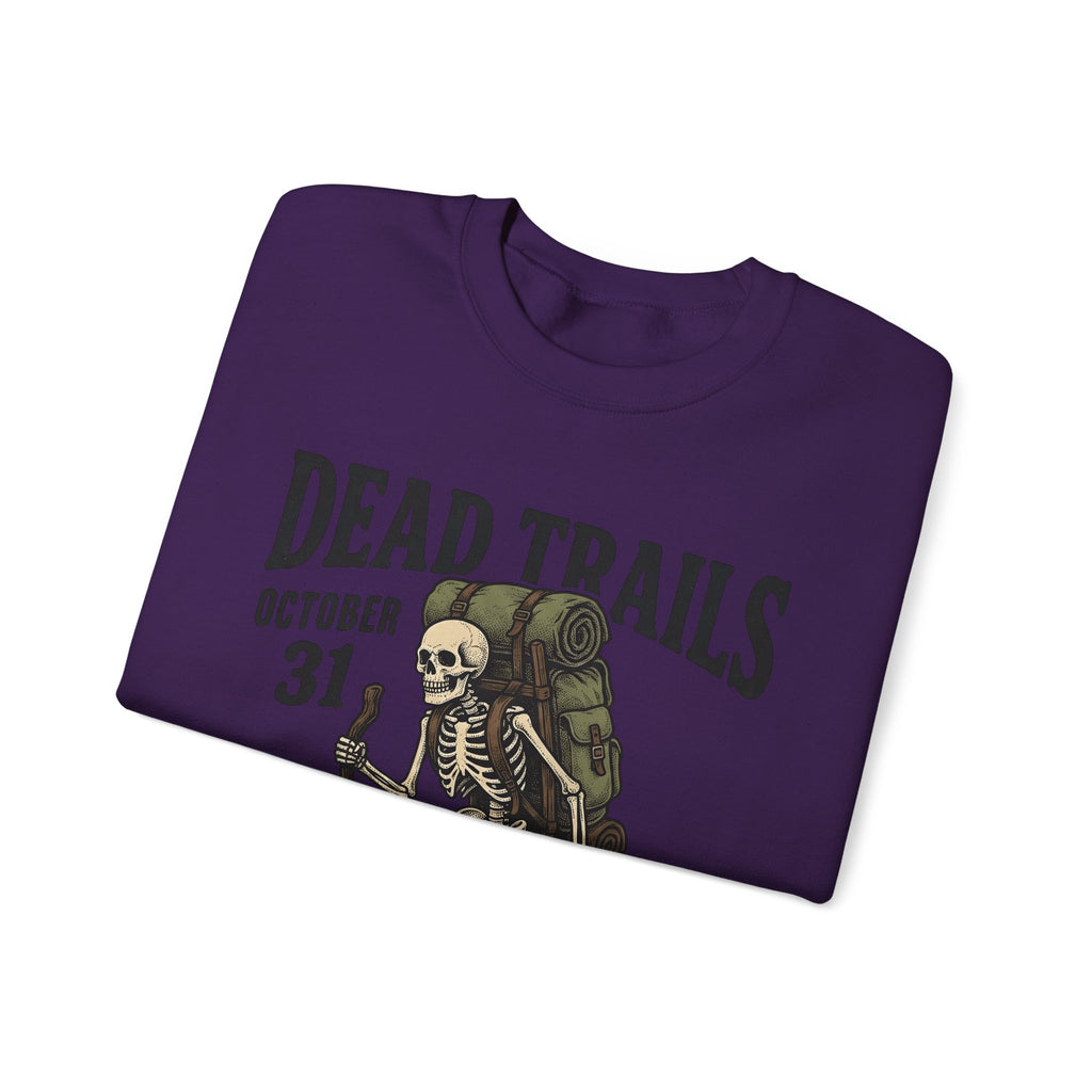 Skull Backpacker Sweatshirt Halloween Outdoors Gift Women Rustic Sweatshirt Backpacker Sweatshirt Horror Fan Spooky Sweatshirt Adventure Graphic Classic