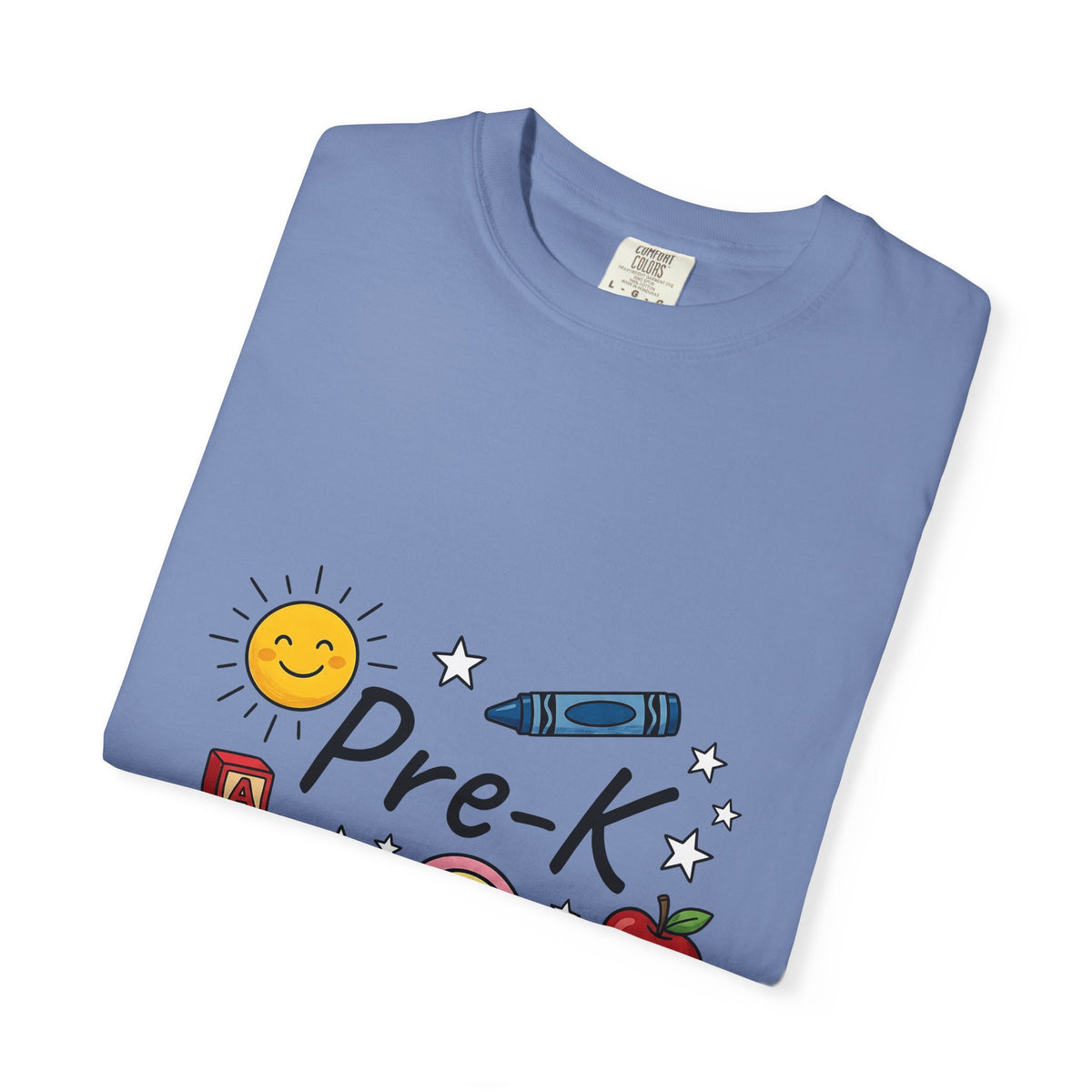 School Items T-Shirt Teacher Kindergarten Gift Women Line Art T-Shirt School Supplies T-Shirt Educator Enthusiast Illustration T-Shirt Preschool