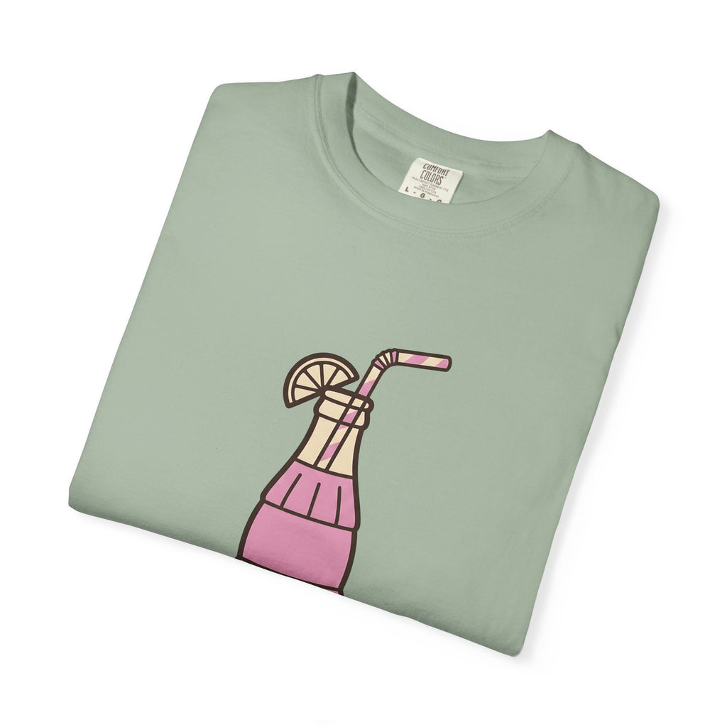 Soda Bottle T-Shirt Drinks Summertime Gift Women Cartoon T-Shirt Bottle T-Shirt Beverage Fan Pop Art T-Shirt Summer Graphic Vintage Lemon Wedge