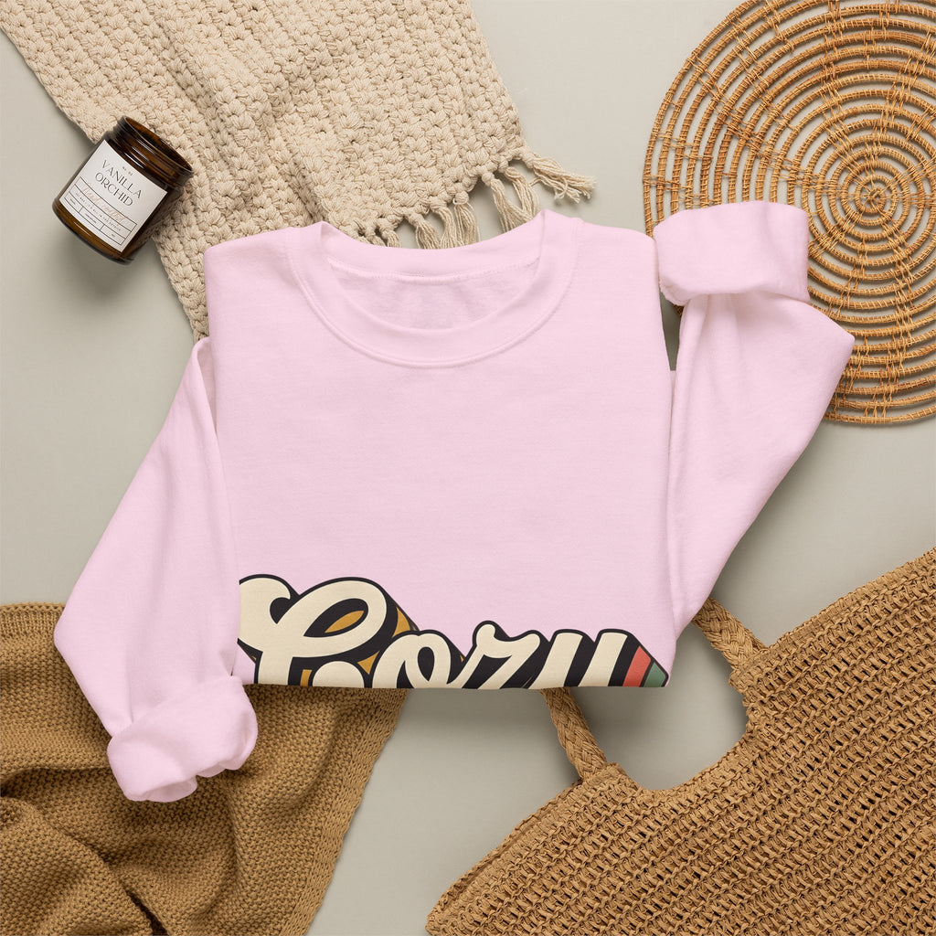Old School Text Holiday Seasonal Gift Heavy Retro Typography Festive Fan Holiday Nostalgic Rainbow Sweatshirt