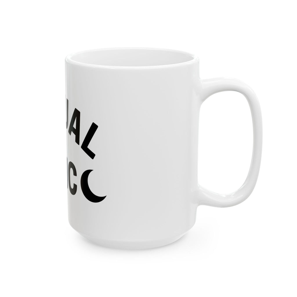 Crescent Moon Art Mug Halloween Potion Gift Women Heavy Mug Lunar Mug Horror Fan Dark Mug Elixir Graphic Clean Enchanted Mug