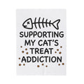 Fish Bone Blanket Cat Funny Gift Women Cute Blanket Fish Skeleton Blanket Cat Fan Fishy Blanket Humorous Graphic Sketch Cat Treats Blanket