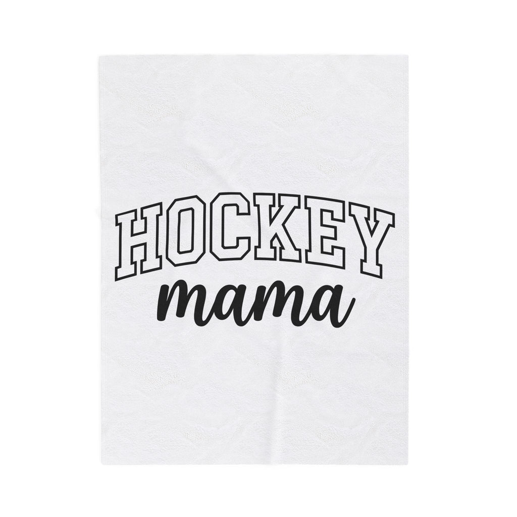 Varsity Lettering Blanket Moms Puck Sport Gift Women Thick Blanket Letterman Blanket Mom Fan Bold Blanket Hockey Graphic Classic Team Mom Blanket
