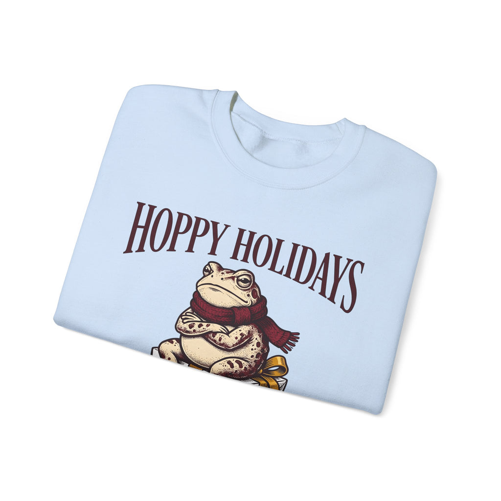 Frog Keepsake Sweatshirt Christmas Critters Gift Women Traditional Sweatshirt Toad Sweatshirt Xmas Fan Hand Drawn Sweatshirt Creature Graphic Outline Muffler