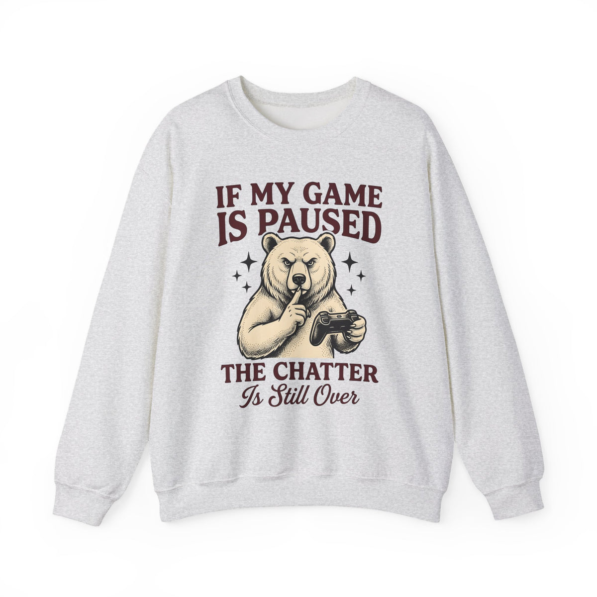 Gamer Bear Gaming Creature Gift Cartoon Teddy Gamer Fan Comic Creature Old School Controller Sweatshirt
