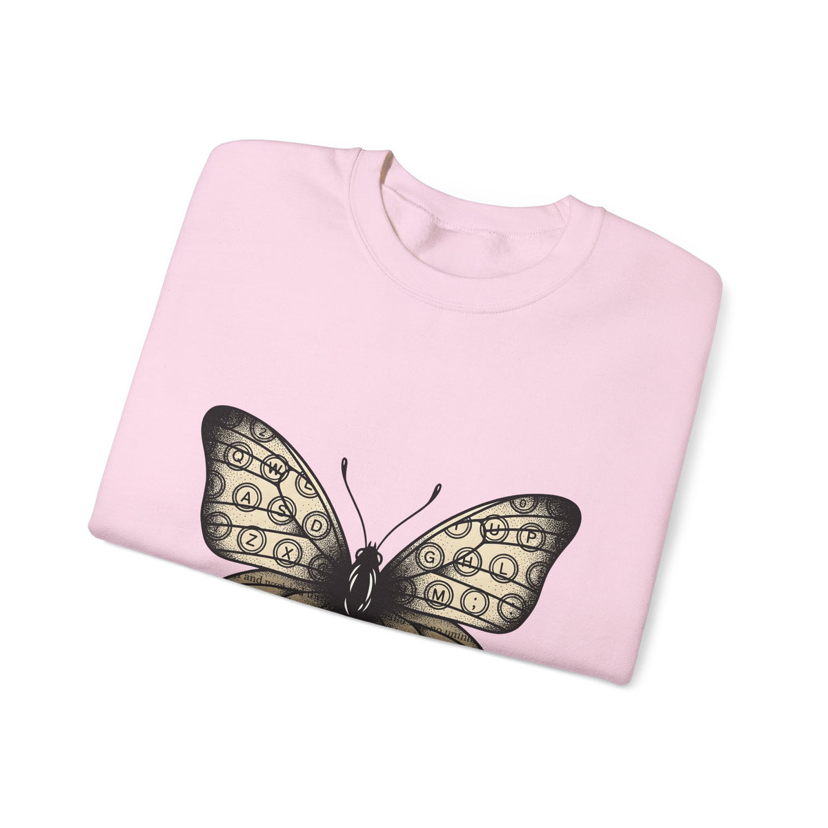Butterfly Design Sweatshirt Moms Environment Gift Women Sketch Sweatshirt Butterfly Sweatshirt Motherhood Fan Illustration Graphic Cartoon Keyboard Keys