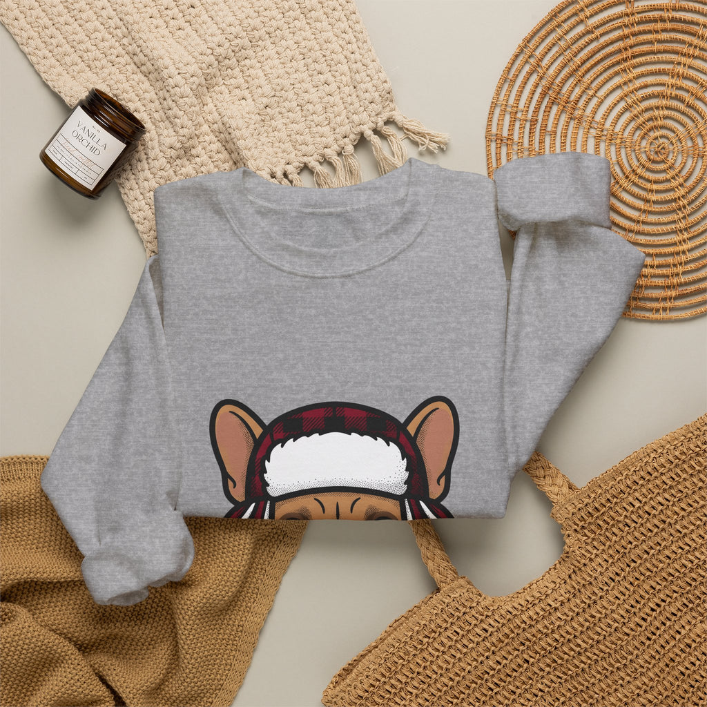 French Bulldog Sweatshirt Dog Dogs Gift Women Line Art Sweatshirt Bulldog Sweatshirt Dog Fan Puppy Graphic Illustration Drawing Sketch Winter Hat Sweatshirt