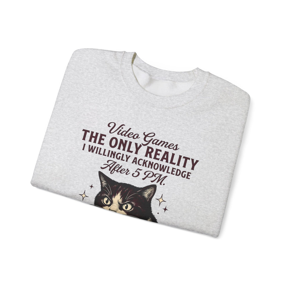 Cat Gamer Sweatshirt Cat Consoles Gift Women Cartoon Sweatshirt Gamer Sweatshirt Cat Fan Feline Sweatshirt Console Graphic Doodle Joystick Sweatshirt