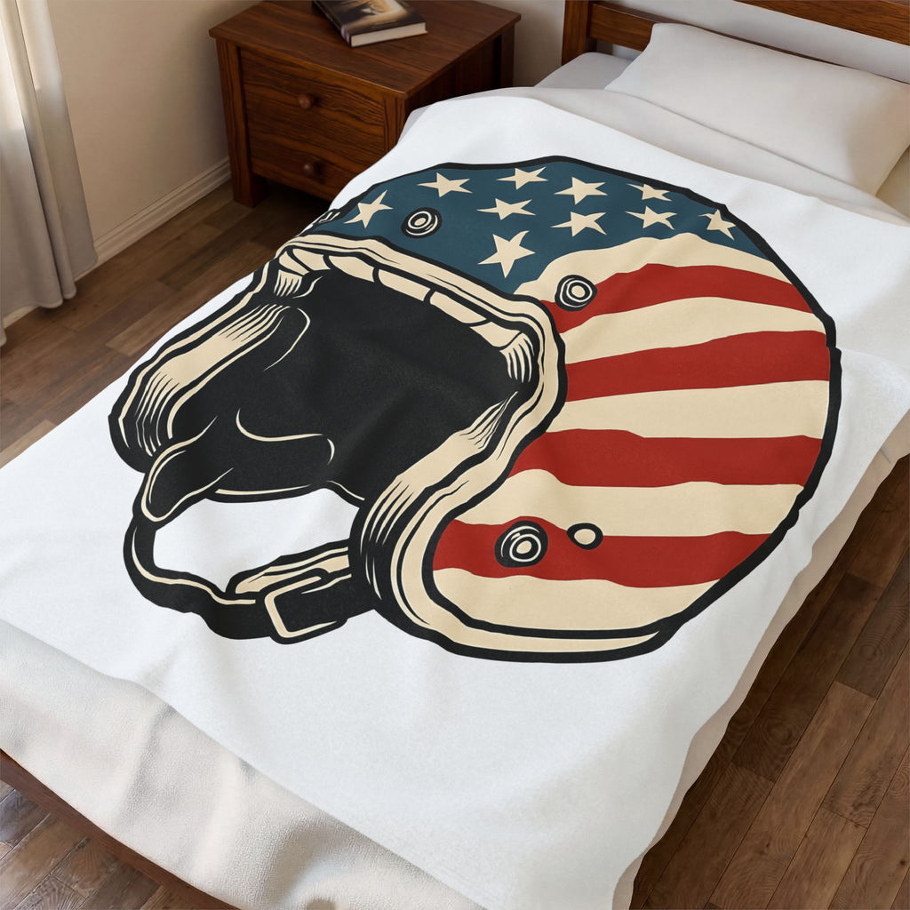 Us Flag Helmet Blanket 4th Of July Liberty Gift Women Retro Blanket Helmet Blanket Patriot Fan Vintage Blanket Retro Graphic Blanket Vintage Star