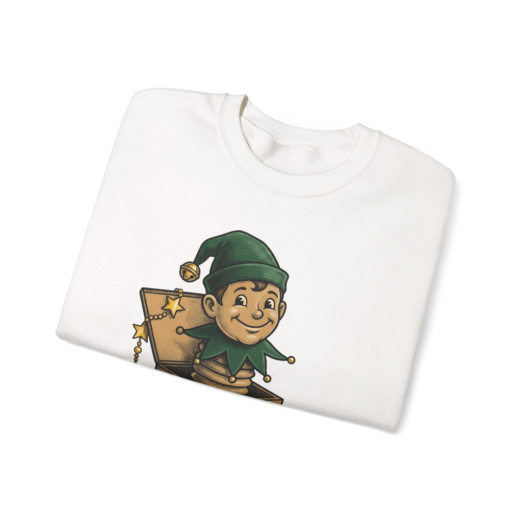 Elf Jack In The Box Christmas Holiday Gift Vintage Jack In The Box Christmas Sweatshirt
