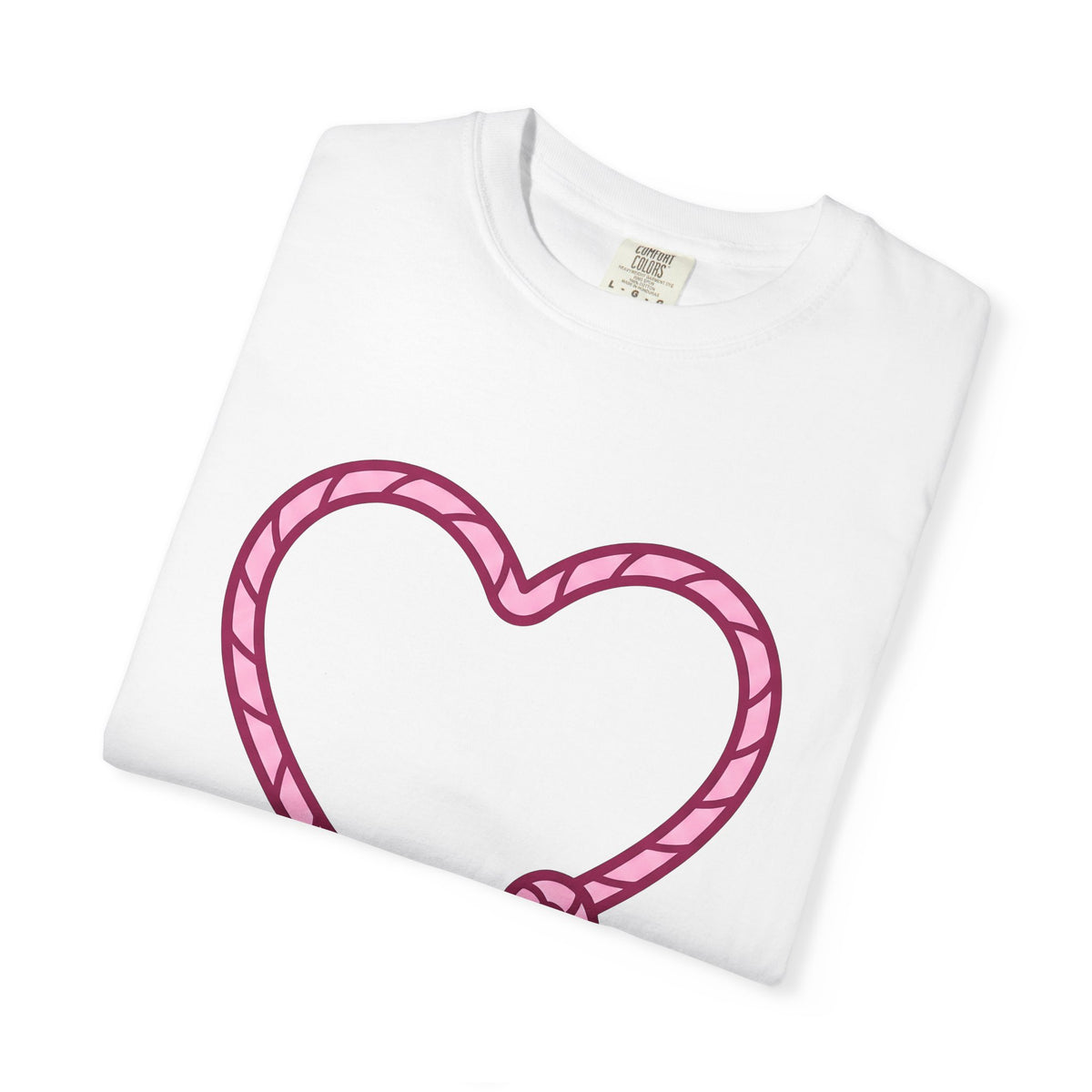Rope Heart T-Shirt Cowgirl Cowboy Gift Women Contemporary Art T-Shirt Heart Tie T-Shirt Rodeo Fan Modern Art T-Shirt Cowboy Graphic Sleek Knot