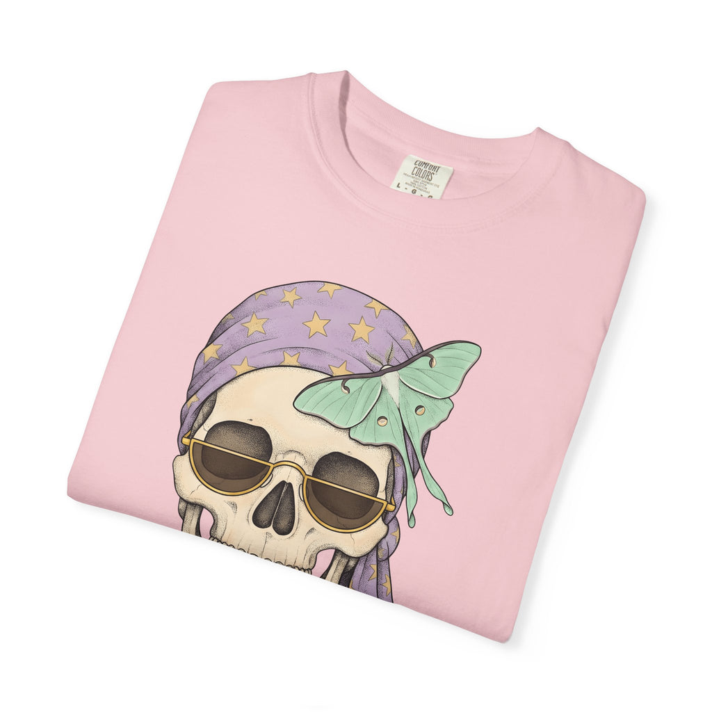 Skull Handkerchief T-Shirt Boho Chic Gothic Fashion Gift Women Ethnic T-Shirt Bandana T-Shirt Bohemian Fan Tribal T-Shirt Dark Graphic Rustic