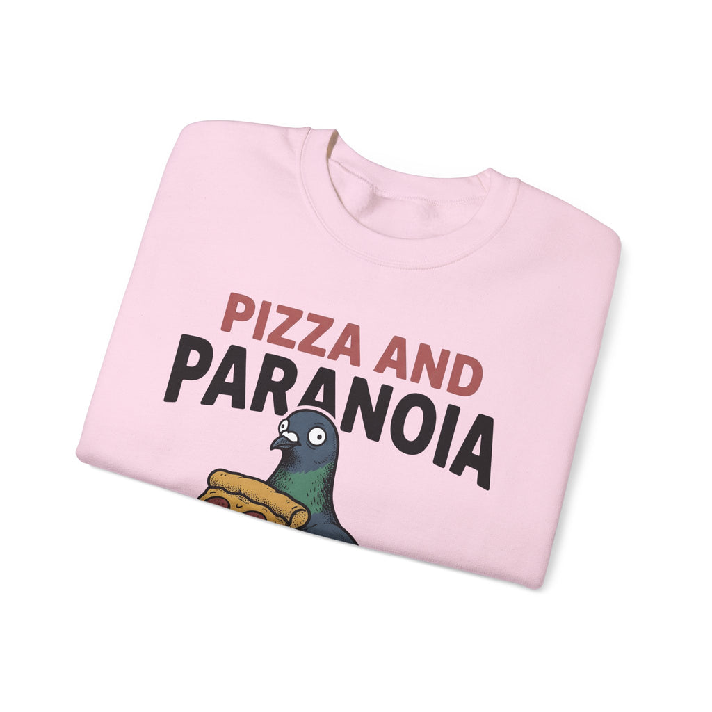 Bird Pizza Sweatshirt Funny Wildlife Gift Women Animated Sweatshirt Pizza Sweatshirt Humor Fan Cartoon Sweatshirt Animal Graphic Retro Meal Sweatshirt