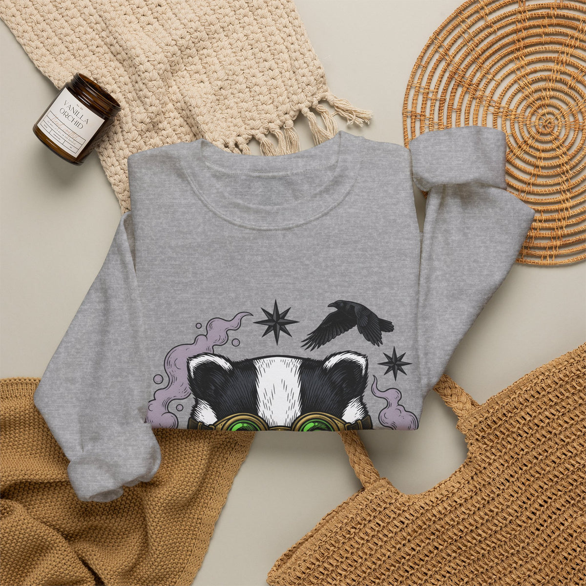 Badger Eyewear Halloween Creatures Gift Mysterious Glasses Horror Fan Spectacles Creature Classic Sweatshirt