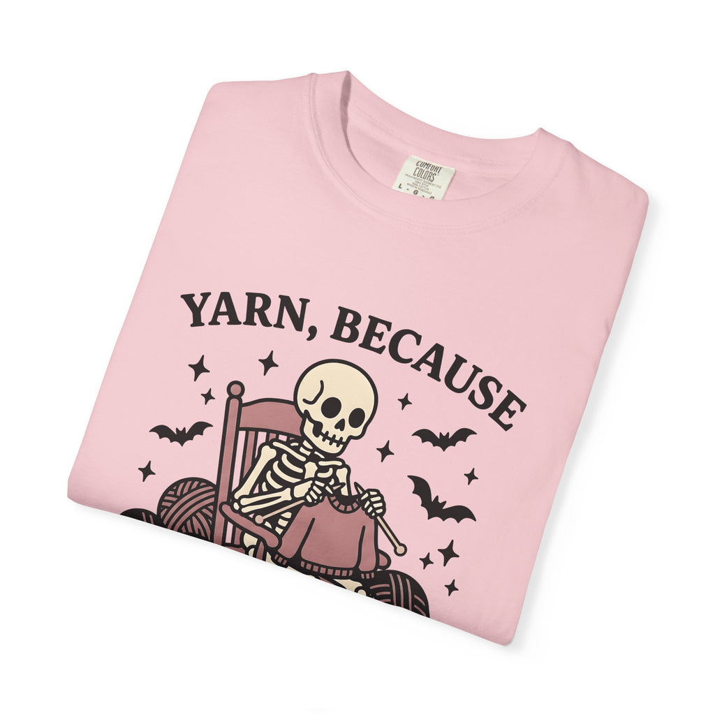 Skull Knitting T-Shirt Halloween Fabric Gift Women Comic T-Shirt Knitting T-Shirt Horror Fan Cartoon T-Shirt Textile Graphic Rustic Bat Wings