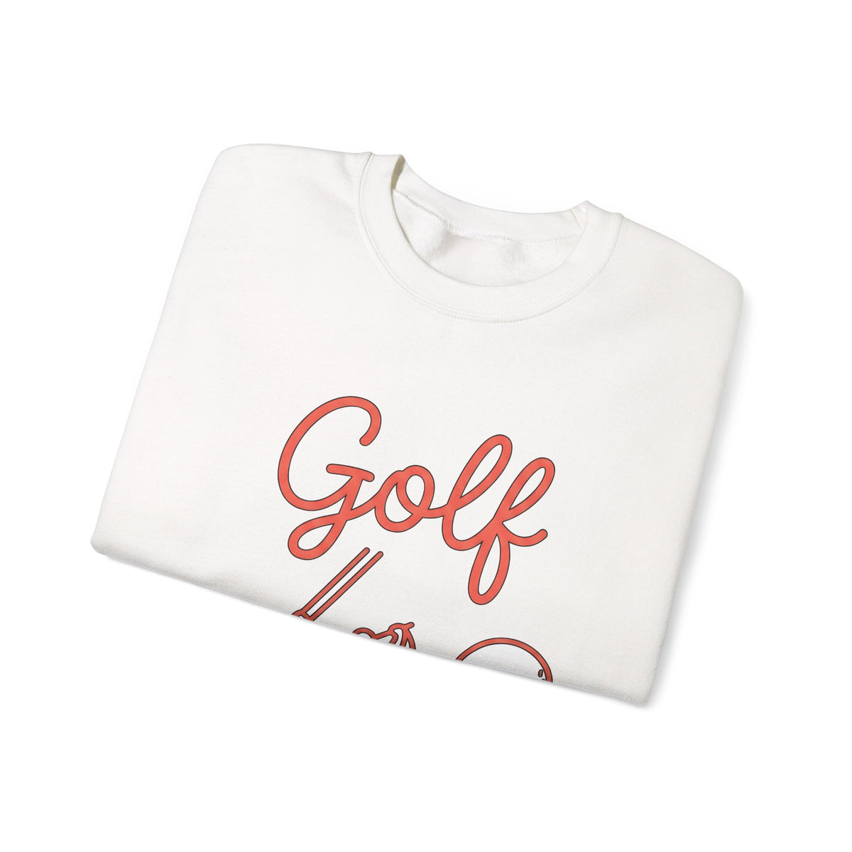 Golf Athlete Sweatshirt Golf Pastime Gift Women Simple Design Sweatshirt Golfer Sweatshirt Golfing Enthusiast Minimalist Sweatshirt Leisure Graphic Outline