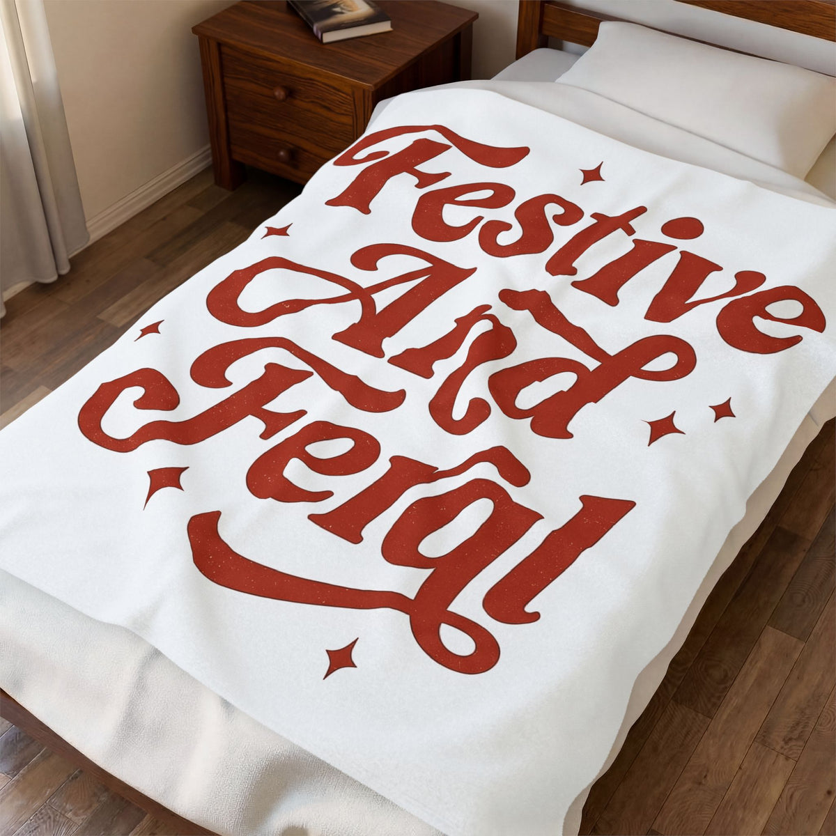 Old Style Text Blanket Christmas Seasonal Gift Women Rustic Blanket Typography Blanket Xmas Fan Holiday Blanket Vintage Graphic Script Twinkles