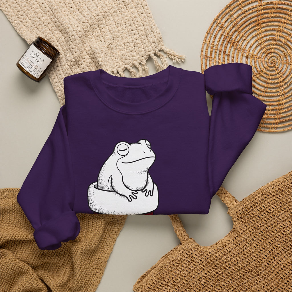 Frog Holiday Sock Sweatshirt Christmas Pet Gift Women Modern Sweatshirt Toad Sweatshirt Xmas Fan Holiday Sweatshirt Animal Graphic Doodle Xmas Stocking Sweatshirt