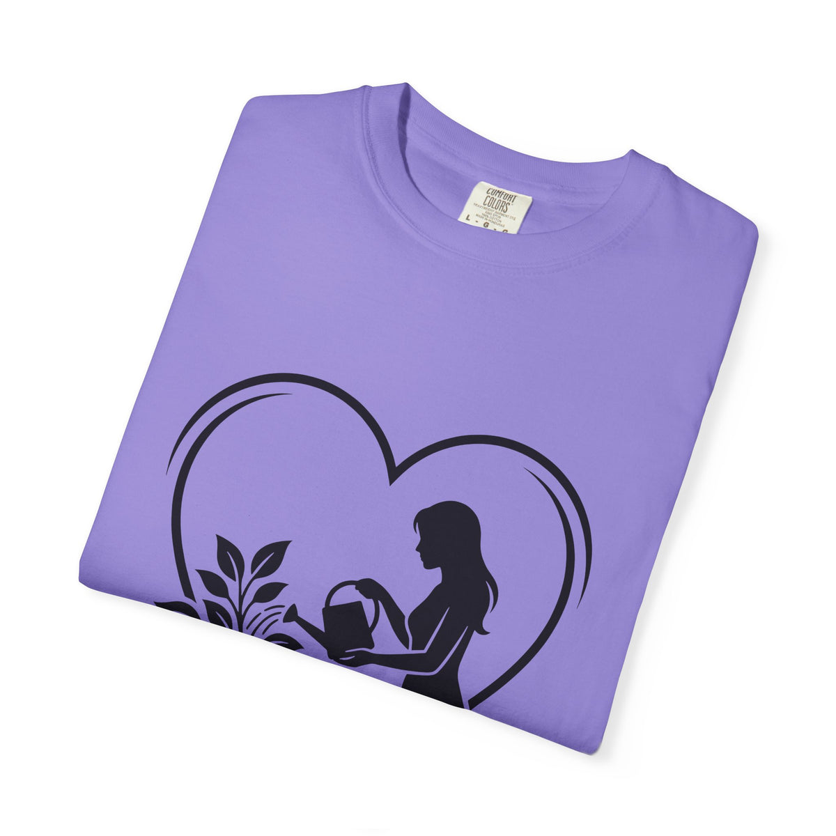 Girl Watering Flower T-Shirt Moms Plants Gift Women Outline T-Shirt Gardener T-Shirt Motherhood Enthusiast Sketch T-Shirt Botanical Graphic Modern