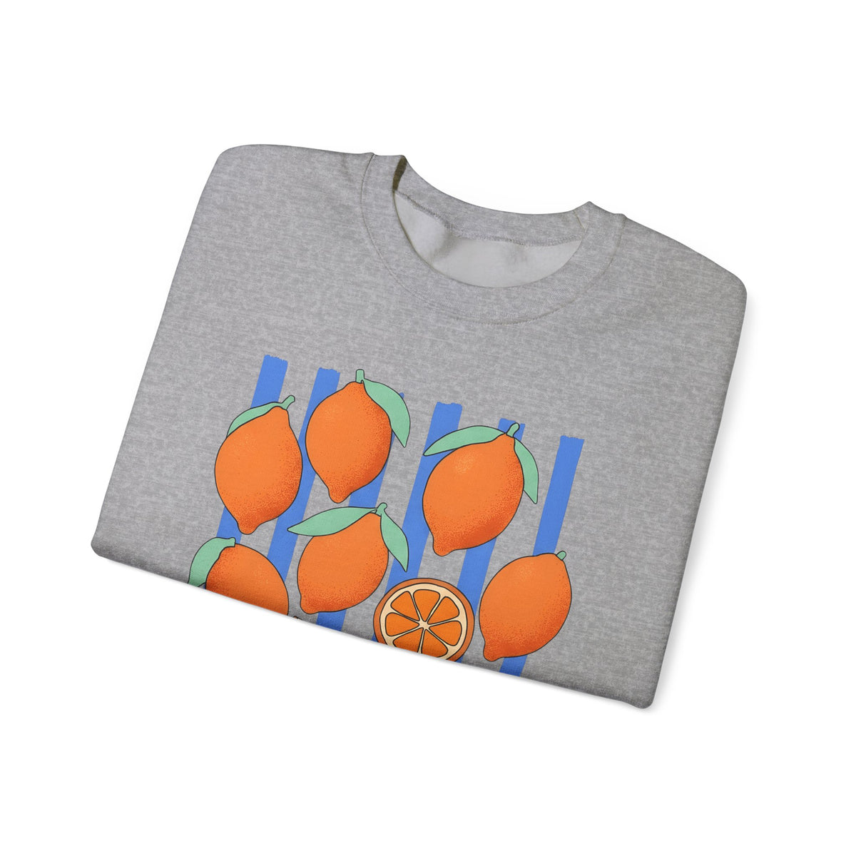 Lemon Fruit Sweatshirt Drinks Vacation Gift Women Cartoon Sweatshirt Citrus Sweatshirt Beverage Fan Cocktail Graphic Classic Orange Segment Sweatshirt