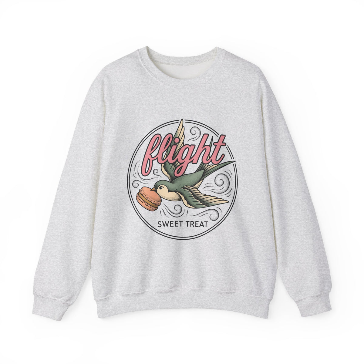 Cute Bird Confection Sweatshirt Desserts Sweets Gift Women Old School Sweatshirt Pastry Sweatshirt Treat Fan Vintage Sweatshirt Candy Graphic Line Art Twists