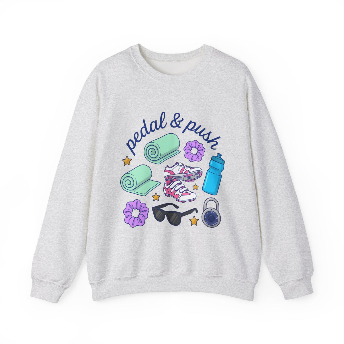 Bike Outfit Sweatshirt Sports Exercise Gift Women Toon Sweatshirt Cycling Sweatshirt Athlete Enthusiast Cartoon Sweatshirt Fitness Graphic Old School Gym Mat