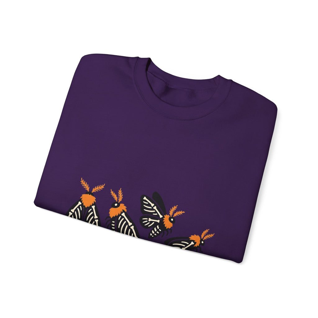 Skeleton Butterfly Sweatshirt Halloween Critter Gift Women Pop Art Sweatshirt Butterfly Sweatshirt Spooky Fan Retro Sweatshirt Creature Graphic Cartoon Amber