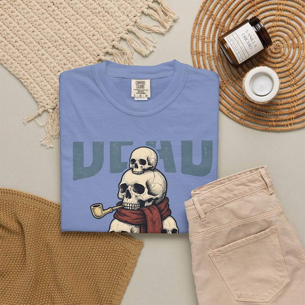 Skull Tower T-Shirt Christmas Seasonal Gift Women Hand Sketched T-Shirt Skull T-Shirt Xmas Fan Holiday T-Shirt Festive Graphic Line Art Bandana