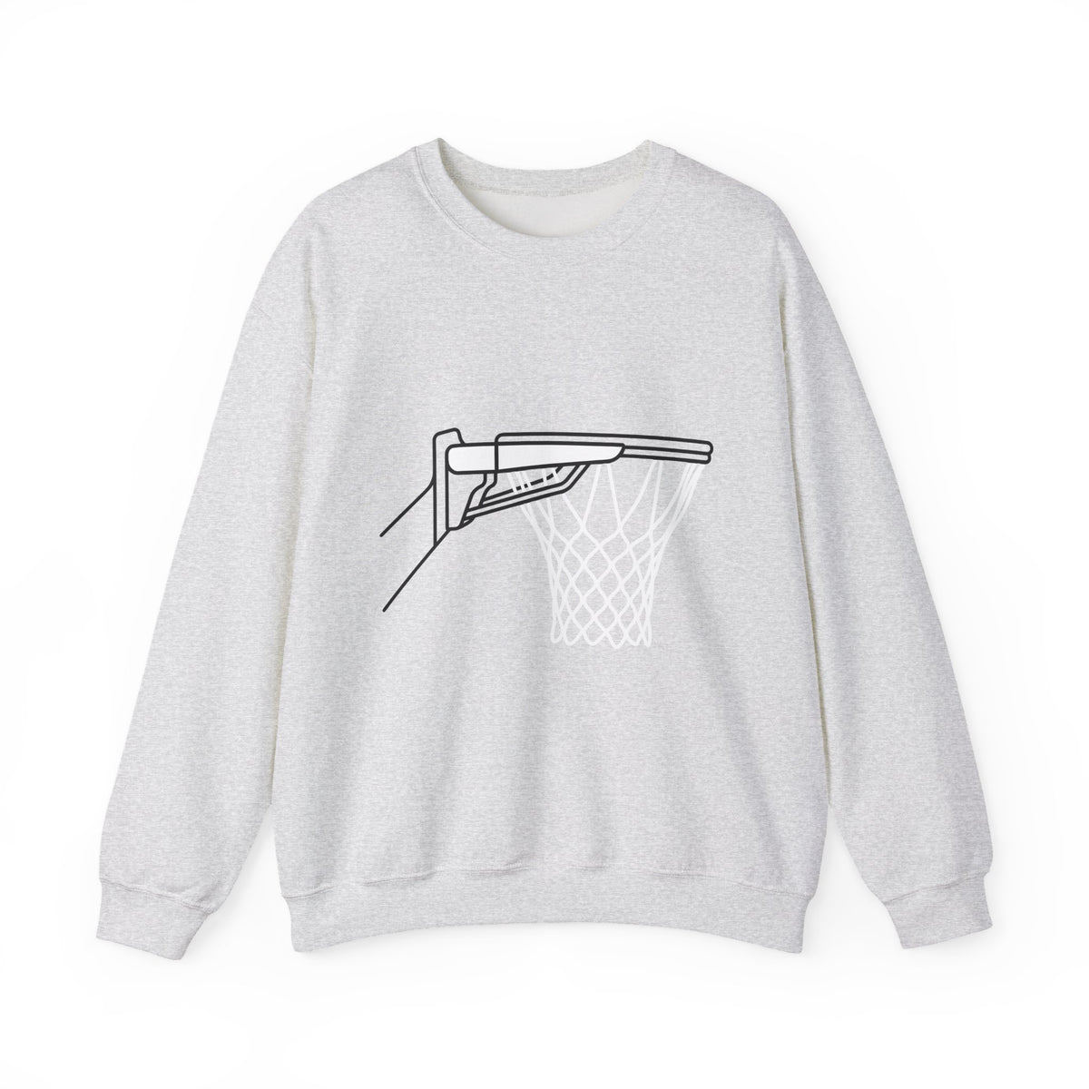 Basketball Goal Sweatshirt Sports Athletics Gift Women Modern Sweatshirt Hoop Sweatshirt Athlete Enthusiast Contemporary Sweatshirt Fitness Graphic Sketch