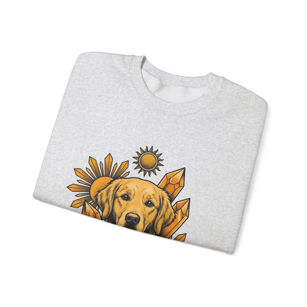 Golden Retriever Sweatshirt Dog Sunlight Gift Women Bohemian Sweatshirt Retriever Sweatshirt Dog Fan Puppy Sweatshirt Sunshine Graphic Retro Crystals Sweatshirt